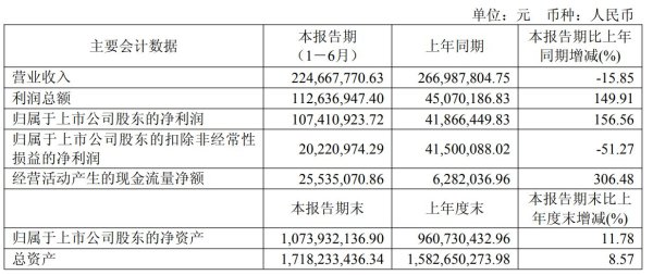牛8配资 固态电池“牛股”上海洗霸上半年营收下滑净利翻倍 公司称先进材料业务“暂未形成长期稳定的规模化收入”